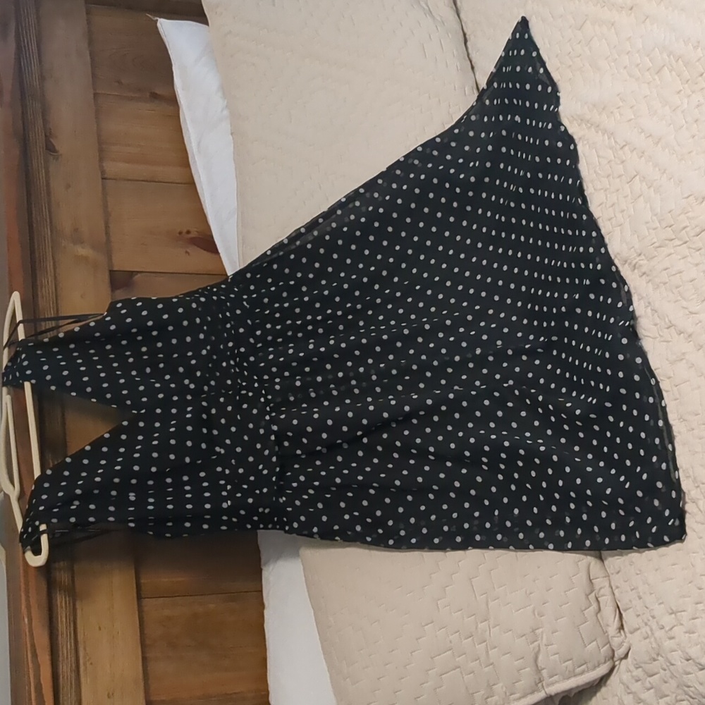 Black and white polka dot dress xl